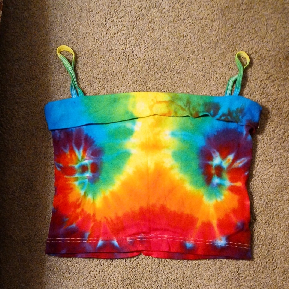 Colorful Tie-Dye Tube Top